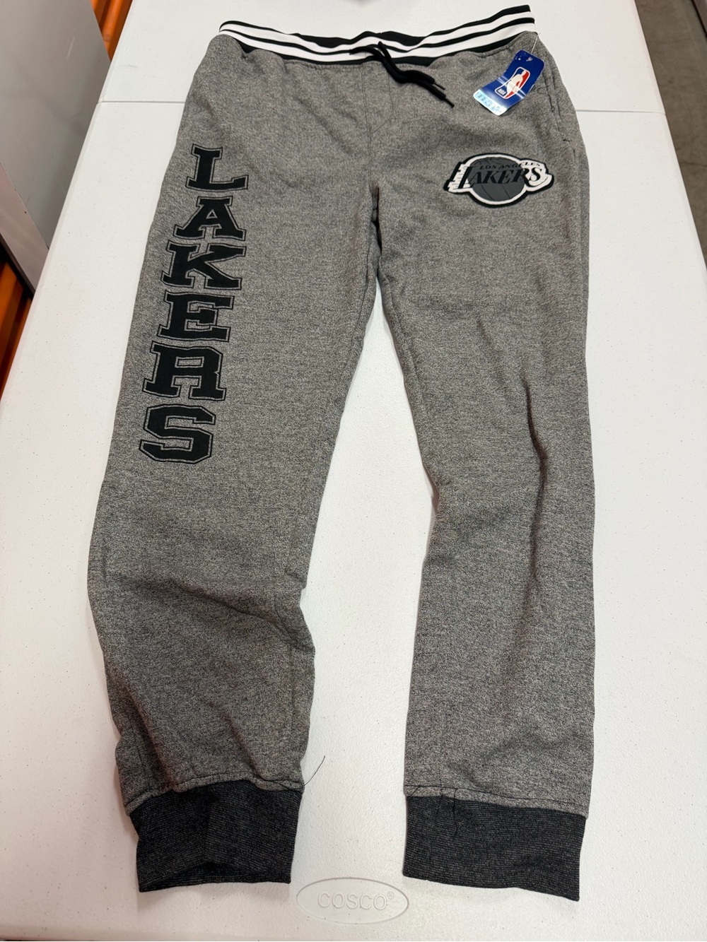 NWT Ultra Game NBA Los Angeles Lakers Gray Fleece Jogger Sweatpants Men